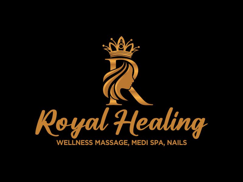 Royal Healing Wellness Massage, Medi Spa, Nails logo design by paundra