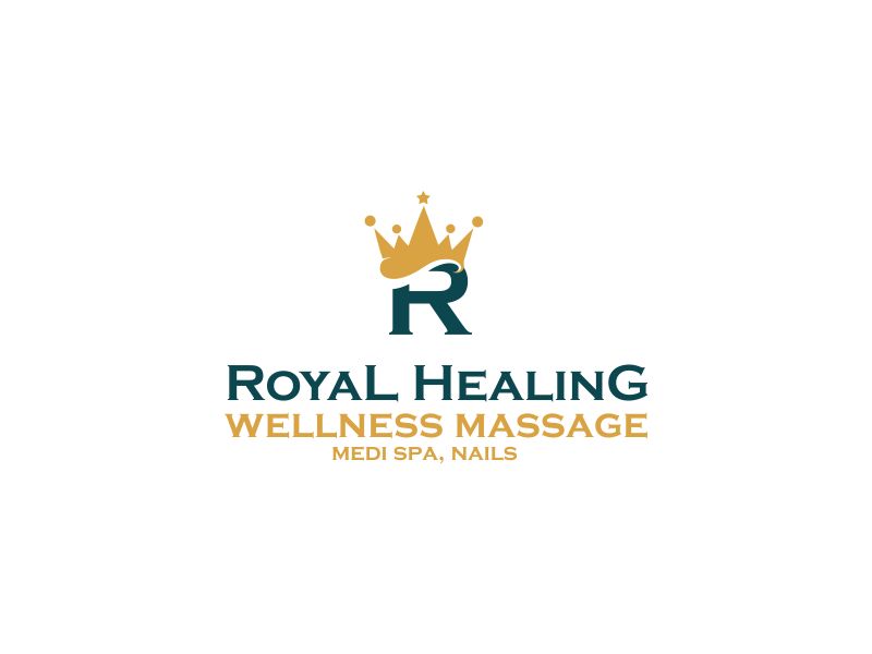 Royal Healing Wellness Massage, Medi Spa, Nails logo design by 6king