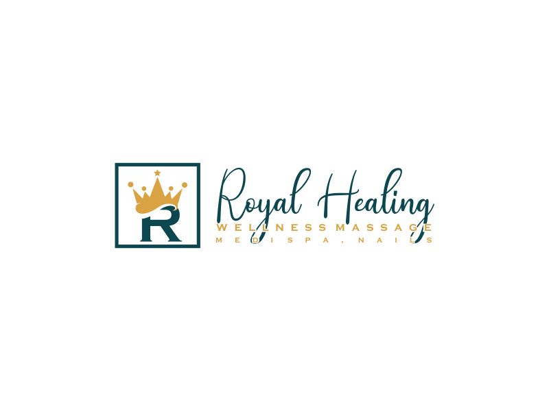 Royal Healing Wellness Massage, Medi Spa, Nails logo design by 6king