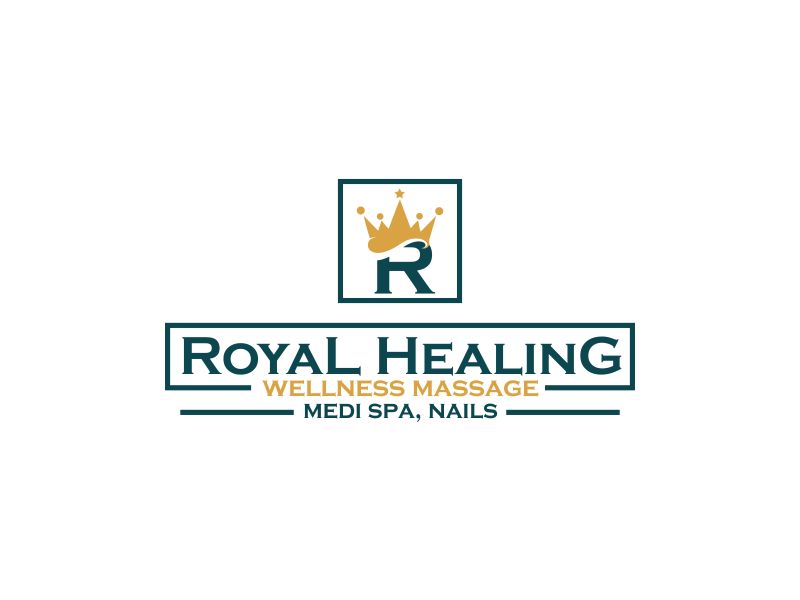 Royal Healing Wellness Massage, Medi Spa, Nails logo design by 6king