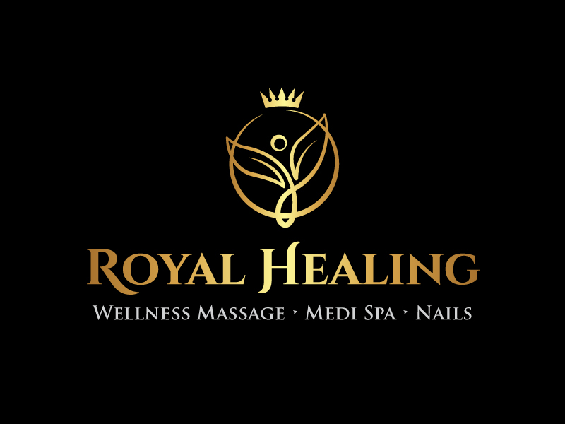 Royal Healing Wellness Massage, Medi Spa, Nails logo design by PRN123