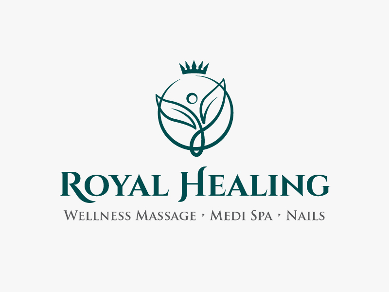 Royal Healing Wellness Massage, Medi Spa, Nails logo design by PRN123