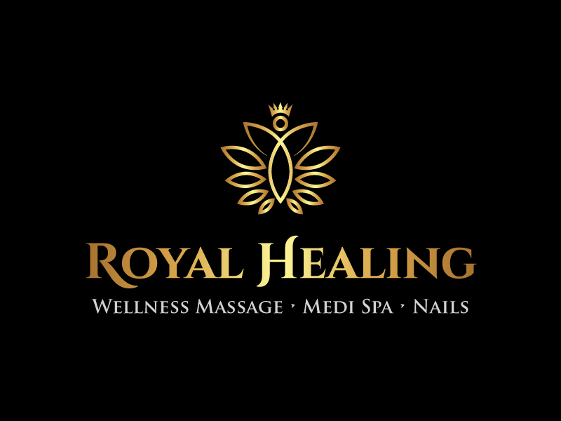 Royal Healing Wellness Massage, Medi Spa, Nails logo design by PRN123