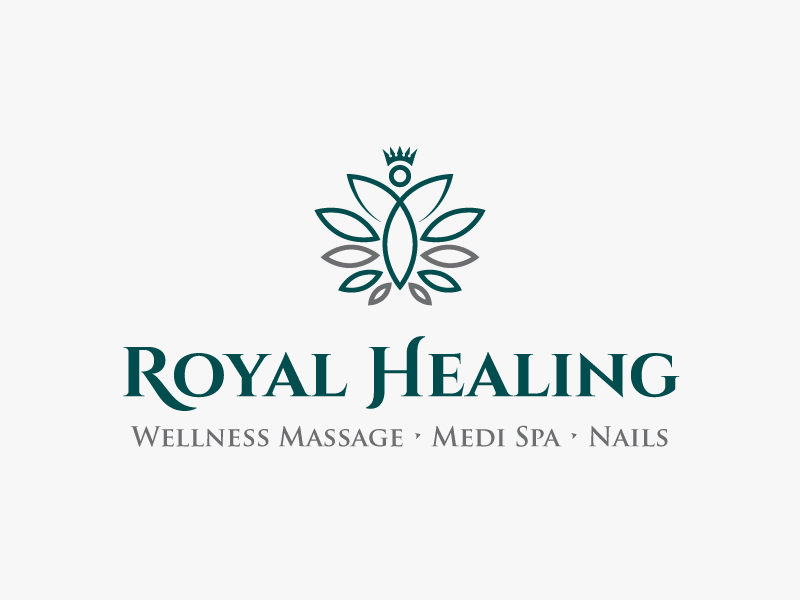 Royal Healing Wellness Massage, Medi Spa, Nails logo design by PRN123