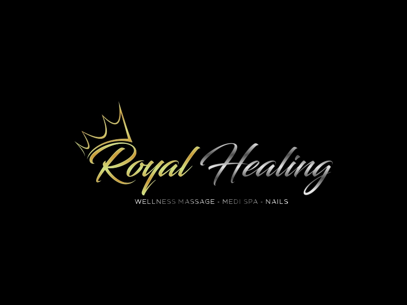 Royal Healing Wellness Massage, Medi Spa, Nails logo design by zeta