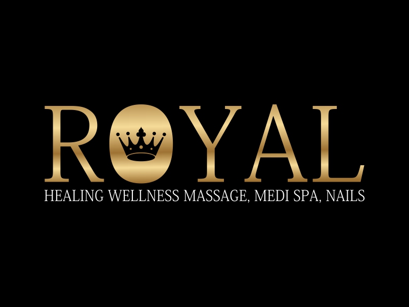 Royal Healing Wellness Massage, Medi Spa, Nails logo design by luckyprasetyo