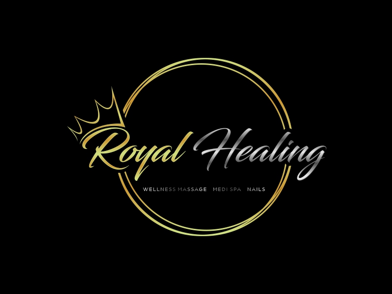 Royal Healing Wellness Massage, Medi Spa, Nails logo design by zeta