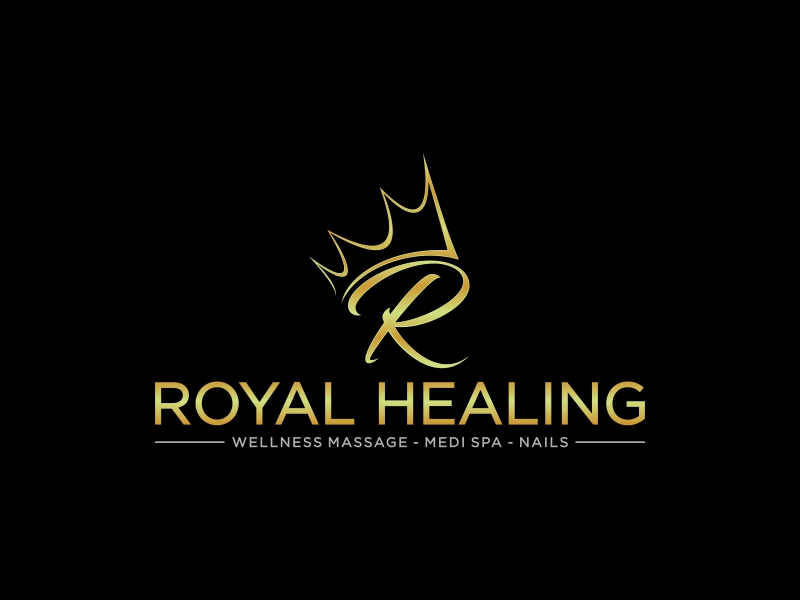 Royal Healing Wellness Massage, Medi Spa, Nails logo design by zeta