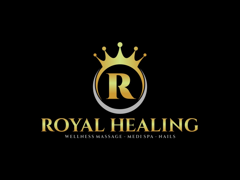 Royal Healing Wellness Massage, Medi Spa, Nails logo design by zeta