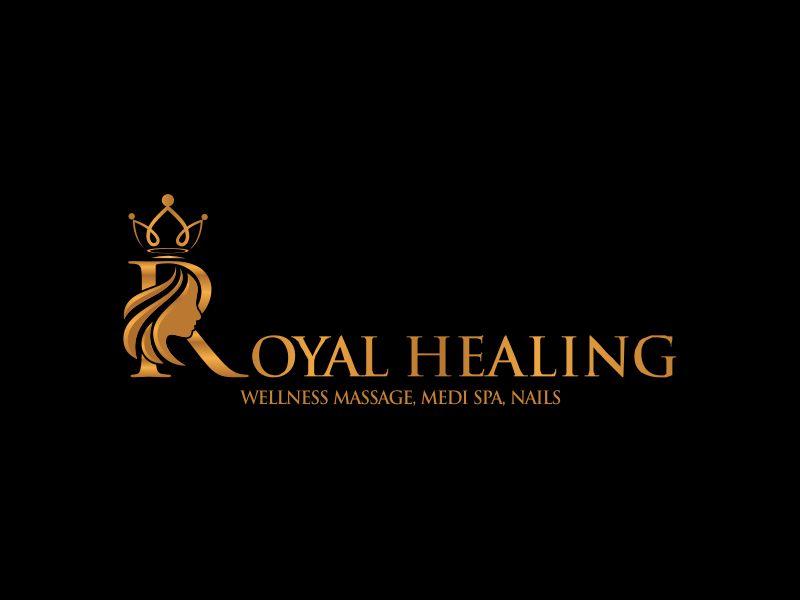 Royal Healing Wellness Massage, Medi Spa, Nails logo design by paundra