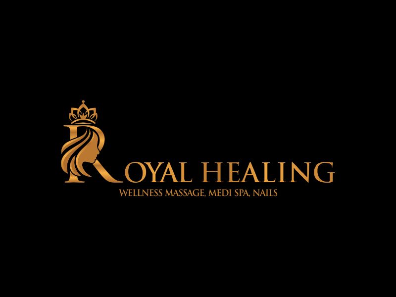 Royal Healing Wellness Massage, Medi Spa, Nails logo design by paundra