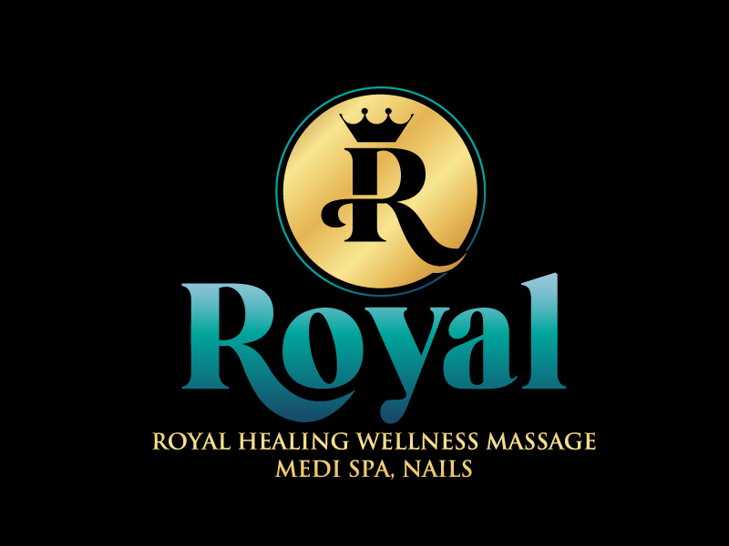 Royal Healing Wellness Massage, Medi Spa, Nails logo design by Webphixo