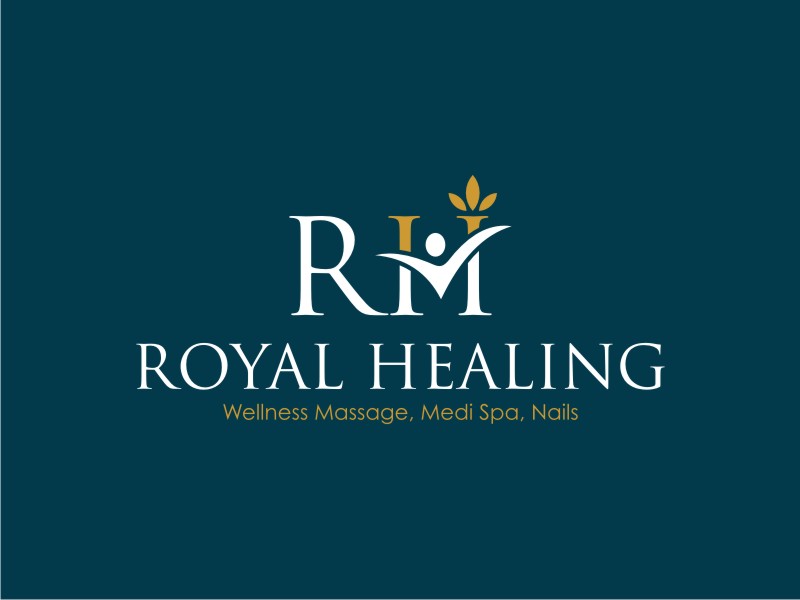 Royal Healing Wellness Massage, Medi Spa, Nails logo design by lintinganarto