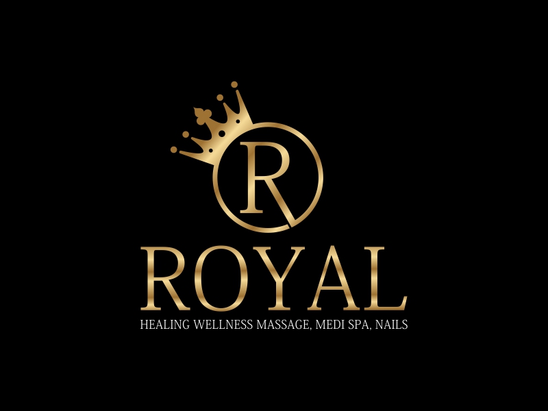 Royal Healing Wellness Massage, Medi Spa, Nails logo design by luckyprasetyo