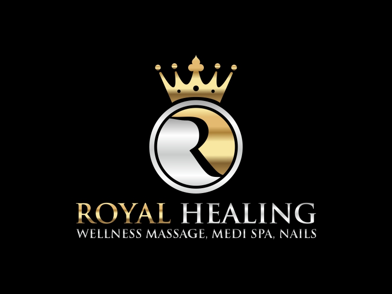 Royal Healing Wellness Massage, Medi Spa, Nails logo design by luckyprasetyo