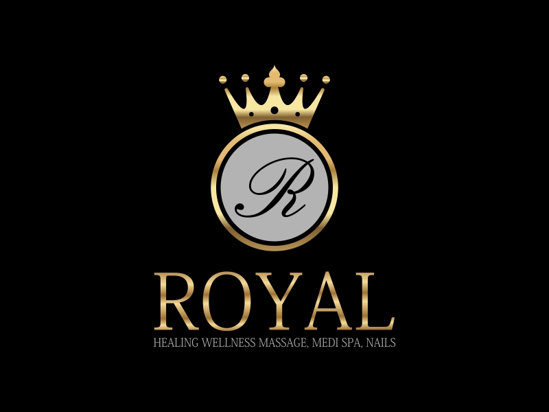 Royal Healing Wellness Massage, Medi Spa, Nails logo design by luckyprasetyo