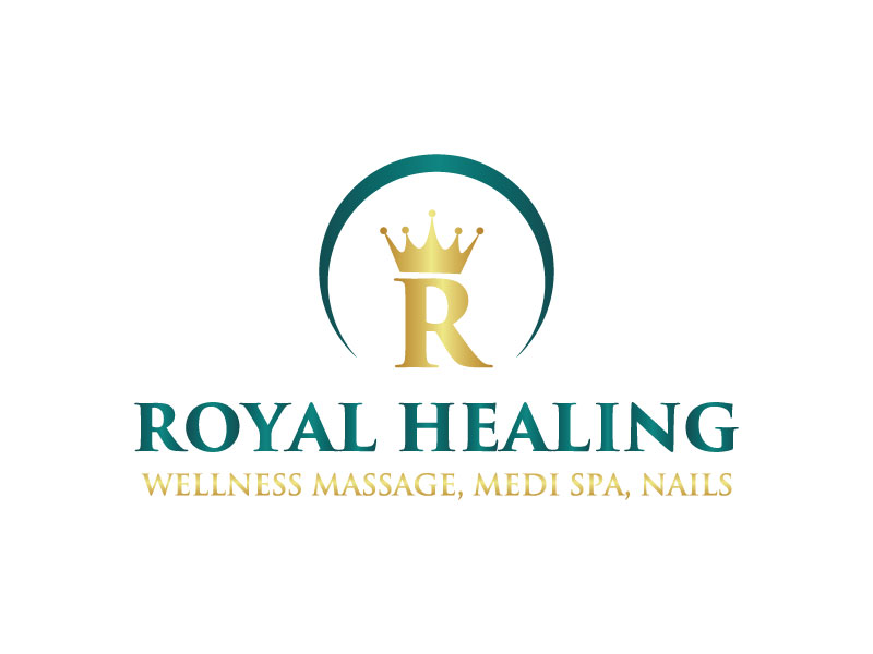 Royal Healing Wellness Massage, Medi Spa, Nails logo design by MuhammadSami