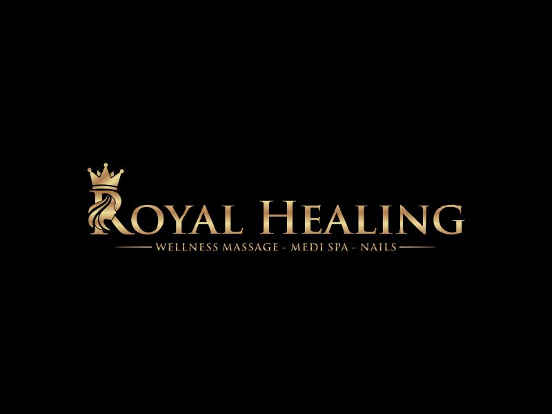 Royal Healing Wellness Massage, Medi Spa, Nails logo design by paundra