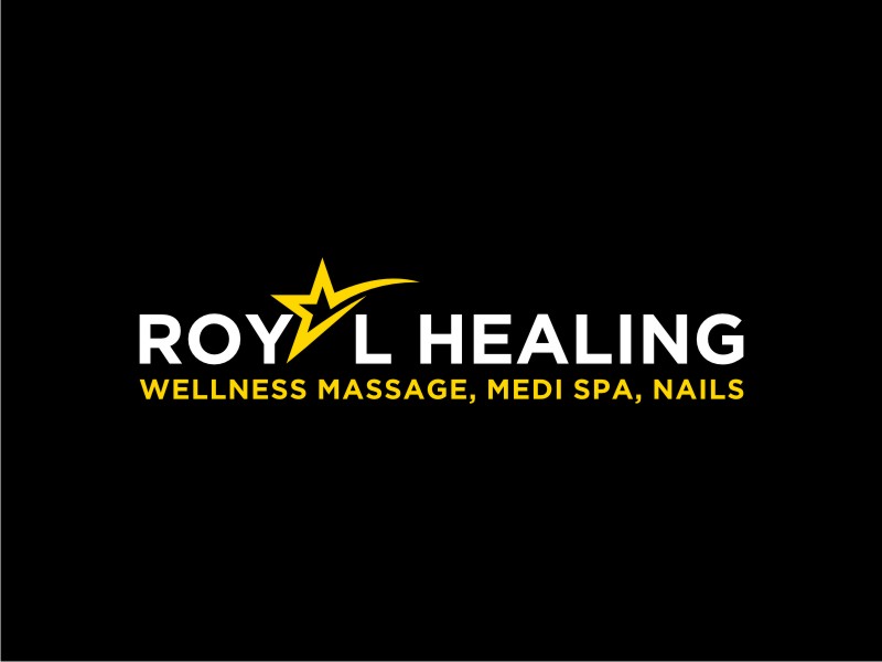 Royal Healing Wellness Massage, Medi Spa, Nails logo design by lintinganarto