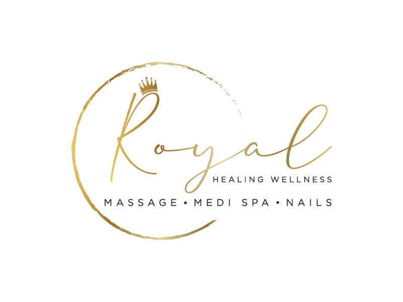 Royal Healing Wellness Massage, Medi Spa, Nails logo design by Fear