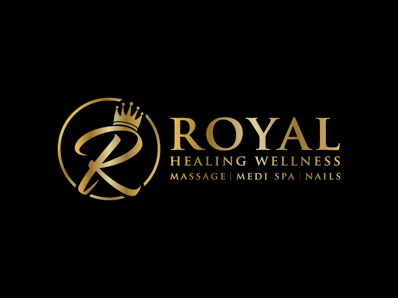 Royal Healing Wellness Massage, Medi Spa, Nails logo design by Fear