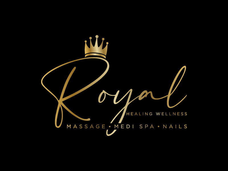 Royal Healing Wellness Massage, Medi Spa, Nails logo design by Fear