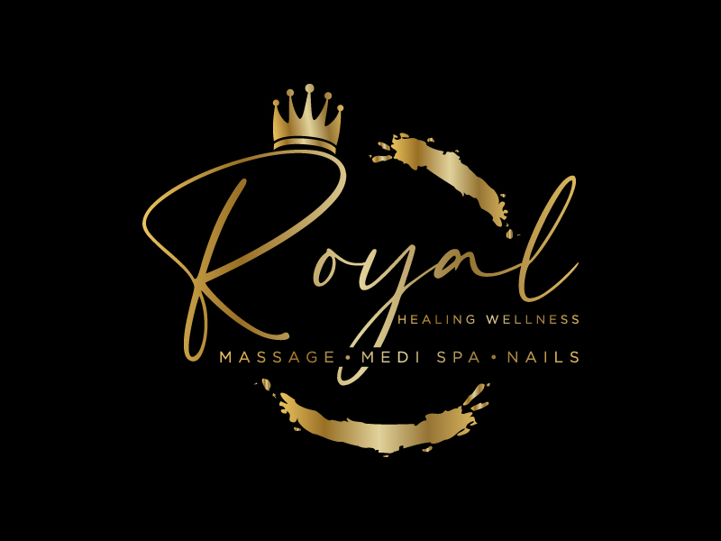 Royal Healing Wellness Massage, Medi Spa, Nails logo design by Fear