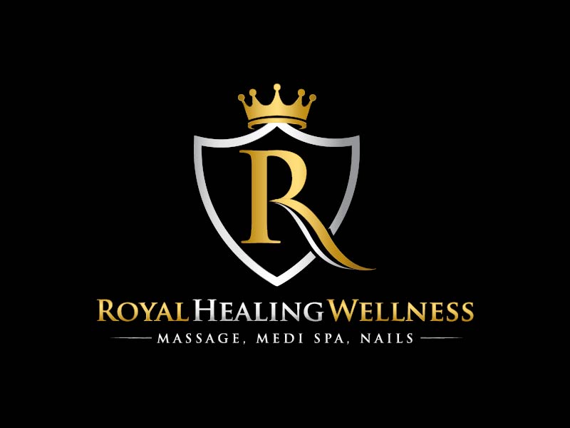 Royal Healing Wellness Massage, Medi Spa, Nails logo design by usef44