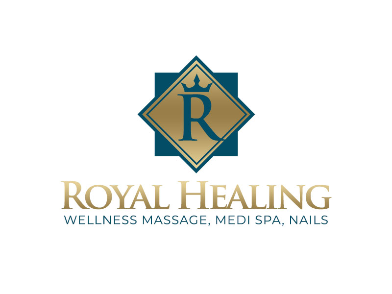 Royal Healing Wellness Massage, Medi Spa, Nails logo design by kunejo