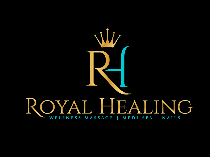 Royal Healing Wellness Massage, Medi Spa, Nails logo design by jaize