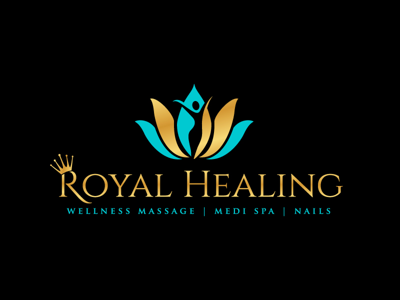 Royal Healing Wellness Massage, Medi Spa, Nails logo design by jaize