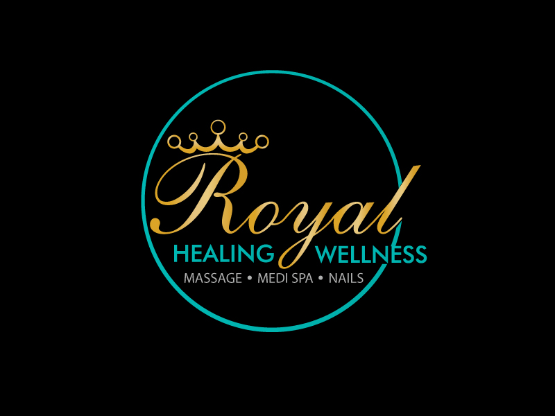 Royal Healing Wellness Massage, Medi Spa, Nails logo design by webmall