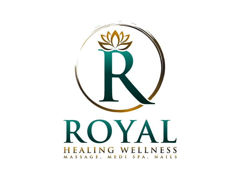 Royal Healing Wellness Massage, Medi Spa, Nails logo design by jonggol