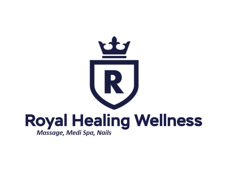 Royal Healing Wellness Massage, Medi Spa, Nails logo design by Gwerth