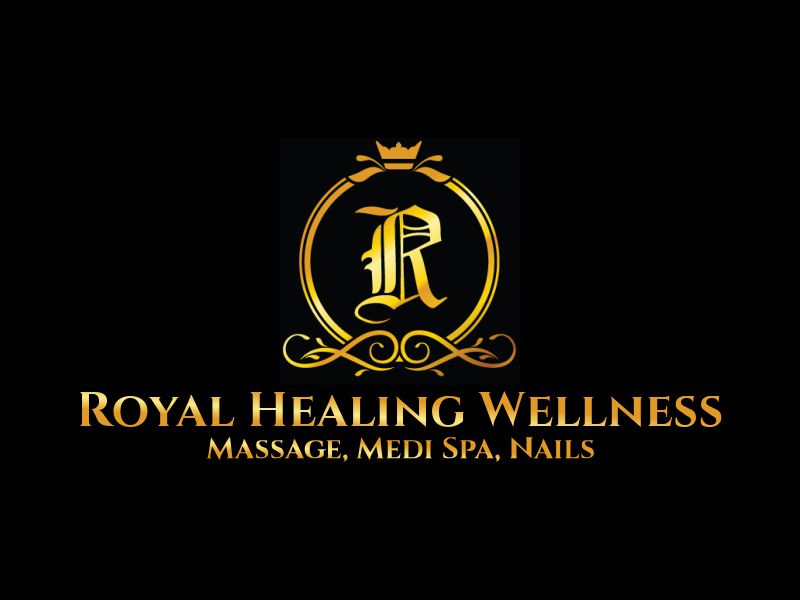 Royal Healing Wellness Massage, Medi Spa, Nails logo design by Gwerth