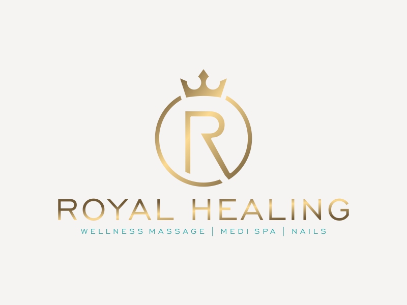 Royal Healing Wellness Massage, Medi Spa, Nails logo design by widhidhei99