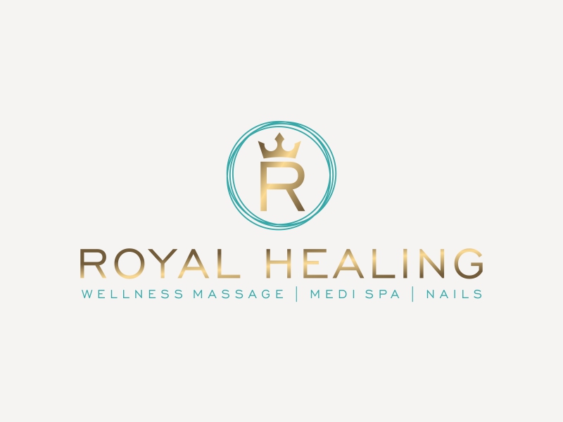 Royal Healing Wellness Massage, Medi Spa, Nails logo design by widhidhei99