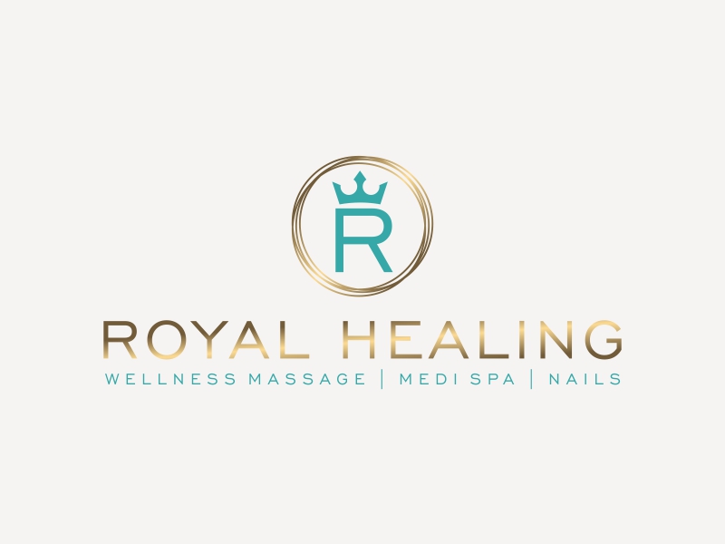 Royal Healing Wellness Massage, Medi Spa, Nails logo design by widhidhei99