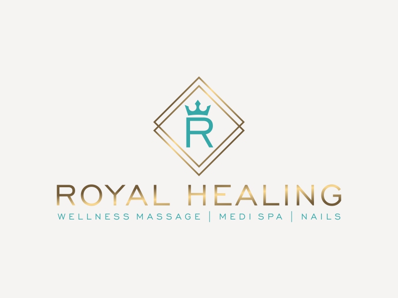 Royal Healing Wellness Massage, Medi Spa, Nails logo design by widhidhei99