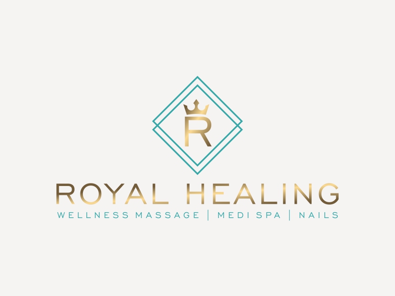 Royal Healing Wellness Massage, Medi Spa, Nails logo design by widhidhei99