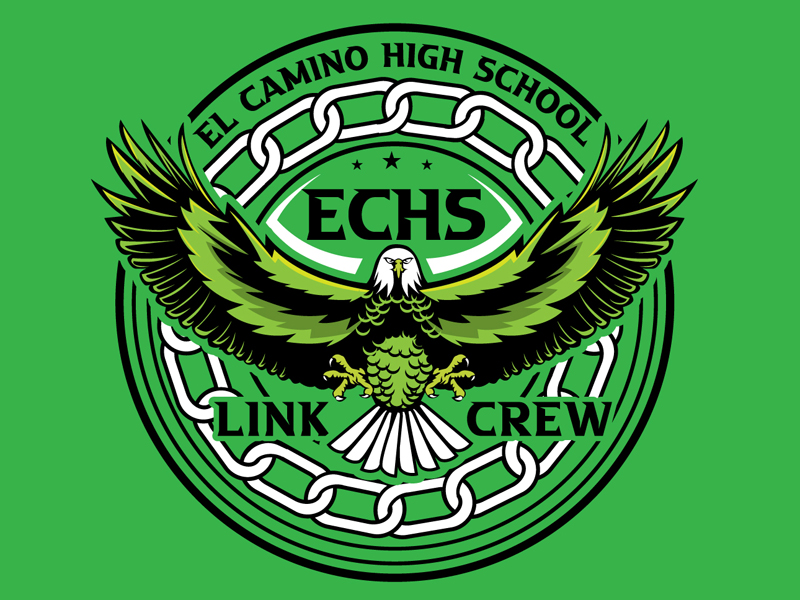 El Camino High School Link Crew logo design by DreamLogoDesign