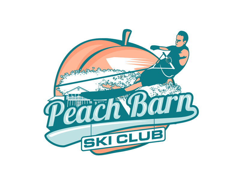 Peach Barn Ski Club logo design by DreamLogoDesign